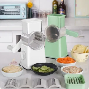 Coupe-légumes multifonctions en plastique vert 6 lames