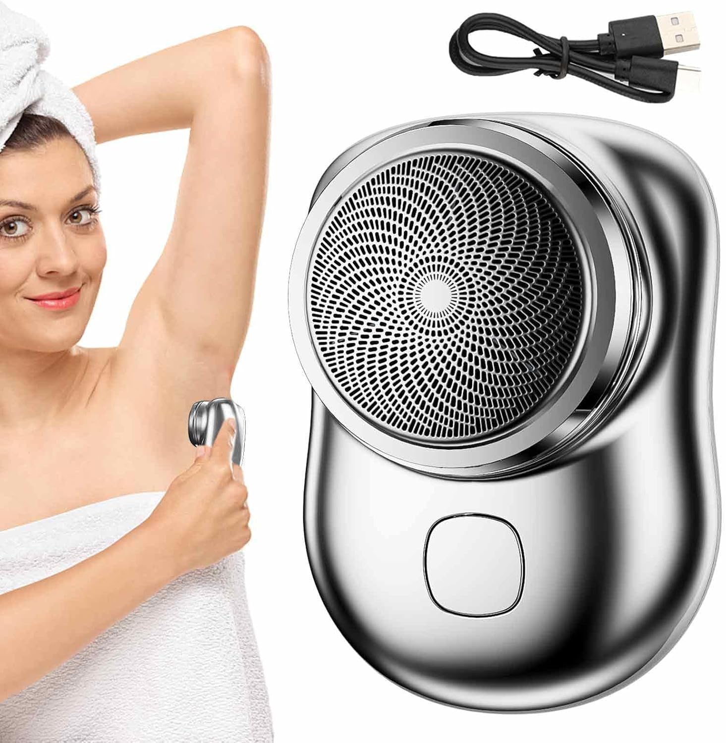 Mini rasoir électrique Portable, étanche, pour le visage et la barbe 1 Mini rasoir électrique Portable, étanche, pour le visage et la barbe