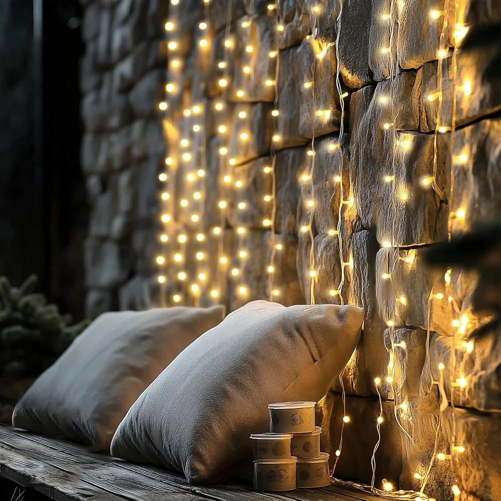 Guirlande Lumineuse LED 100 Lampes – 10 m – Blanc Chaud Clignotant 4 aaRTPzWL AC UF QL FMwebp