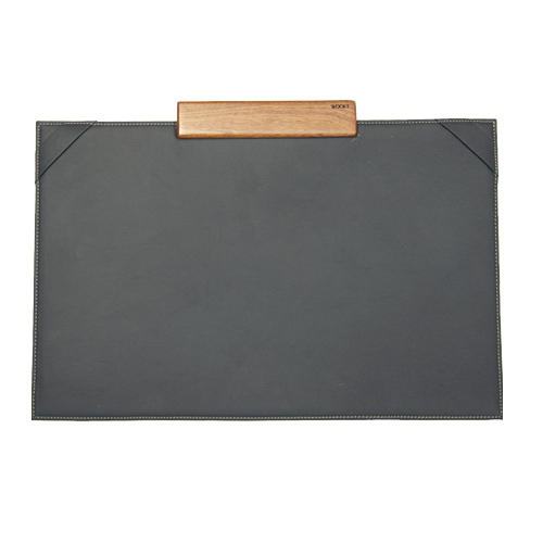 The Wodesk : Acajou Cuir Navy-Blue 1 The Wodesk : Acajou Cuir Navy-Blue