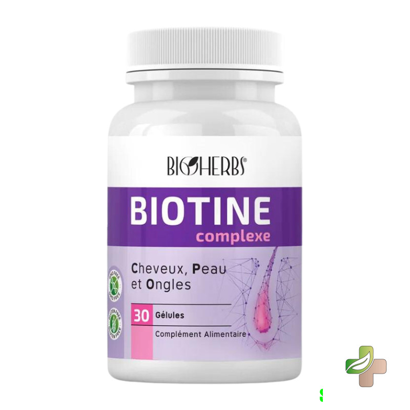 Biotine Complexe 30 Gélules Bioherbs 1 Biotine Complexe 30 Gélules Bioherbs