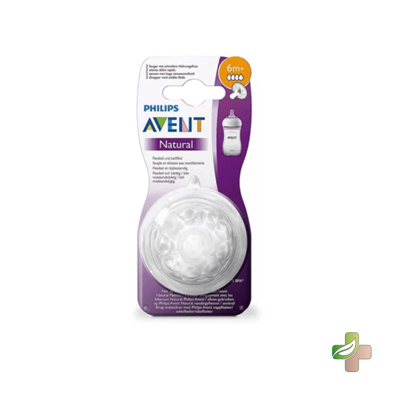 AVENT TETINES NATURAL 6M+ SCF044/27 1 AVENT TETINES NATURAL 6M+ SCF044/27