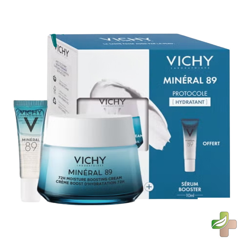 VICHY MINERAL 89 CREME RICHE BOOST HYDRATATION 72H 50 ML + SERUM 10ML OFFERT 1 VICHY MINERAL 89 CREME RICHE BOOST HYDRATATION 72H 50 ML + SERUM 10ML OFFERT