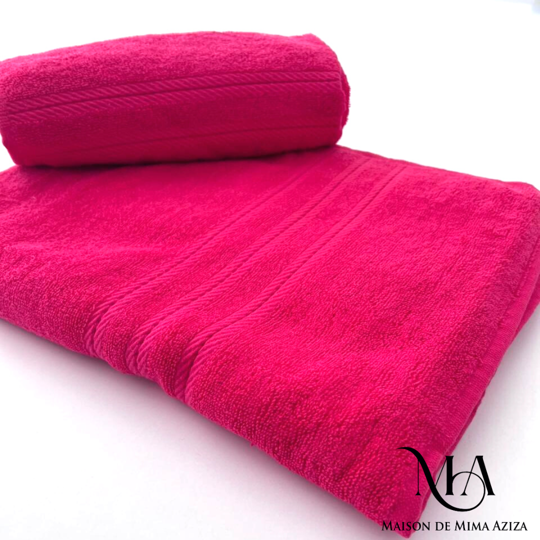 Ensemble Drap de Bain et Serviette de Toilette 100% Coton 480 g/m2 1 Ensemble Drap de Bain et Serviette de Toilette 100% Coton 480 g/m2