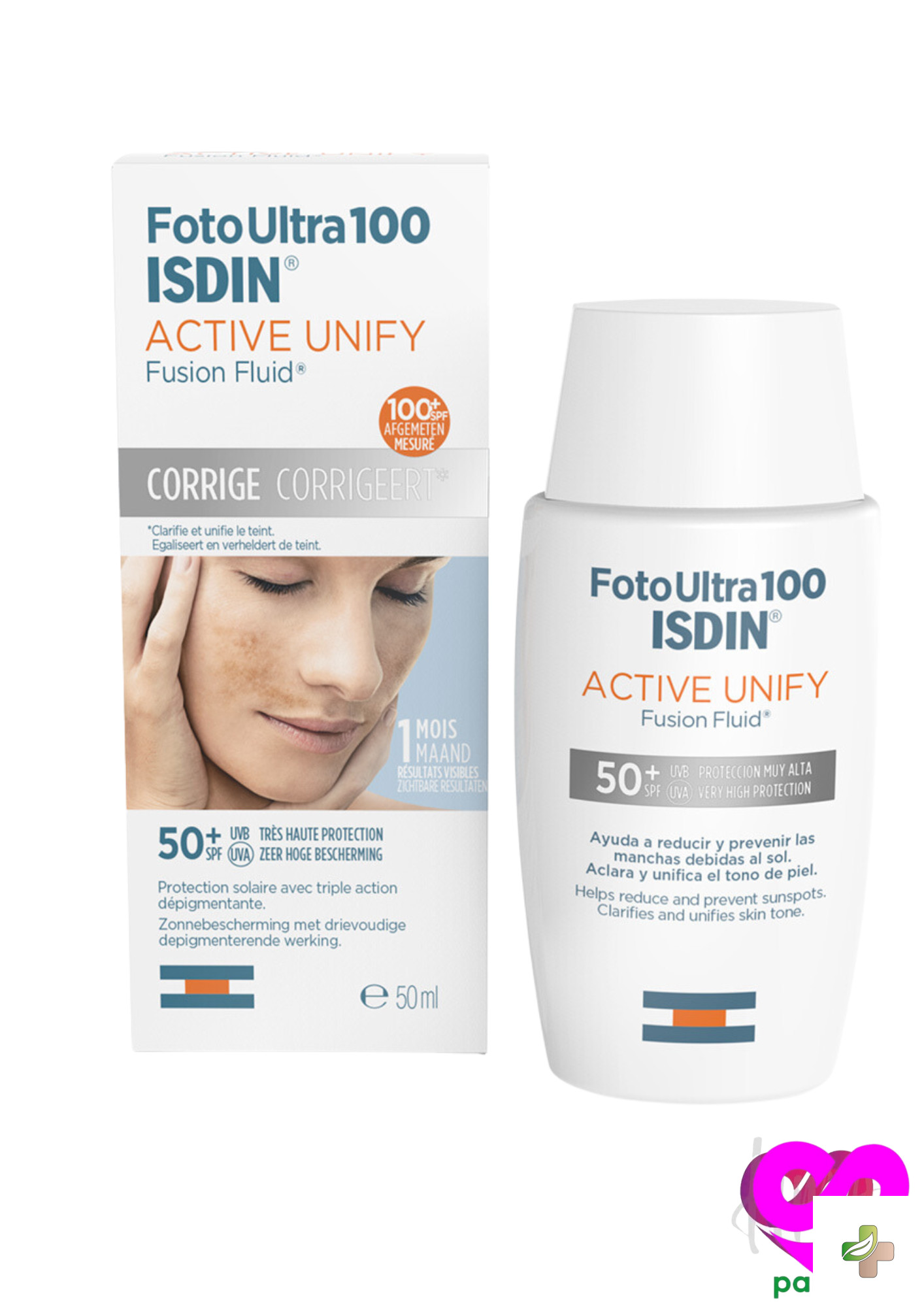 Foto Ultra 100 Isdin Active Unify Fusion Fluid SPF 50+ 1 Foto Ultra 100 Isdin Active Unify Fusion Fluid SPF 50+