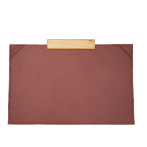 The Wodesk : Hêtre Cuir Burgundy