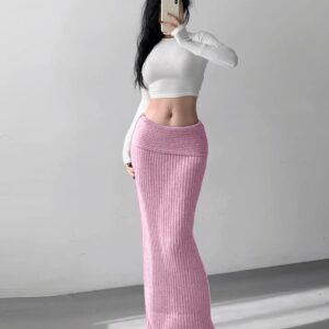Knit maxi skirt