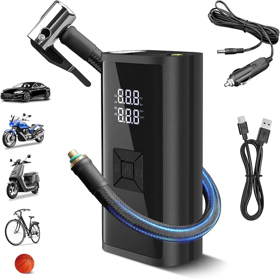 Compresseur d’Air Portable Digital – Gonflage Rapide & Sans Effort 1 Compresseur d’Air Portable Digital – Gonflage Rapide & Sans Effort
