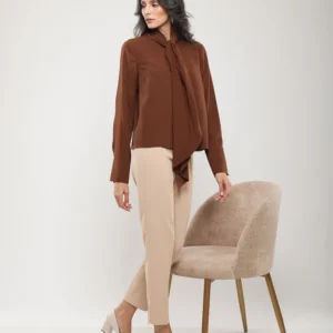 PANTALON CIGARETTE À TAILLE HAUTE