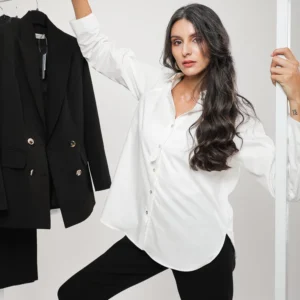 CHEMISE BLANCHE DROITE EN COTON