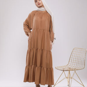 ROBE LONGUE FLUIDE A VOLANTS
