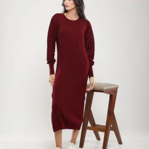 ROBE EN MAILLE MANCHES LONGUES
