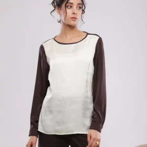 BLOUSE BIMATIÈRE SATINÉE