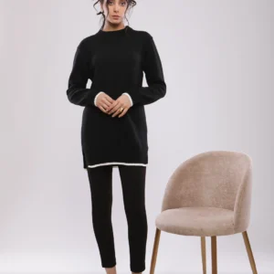 PULL RAYÉ EN MAILLE MANCHES LONGUES
