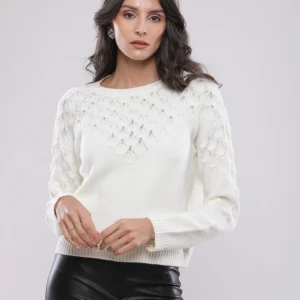 PULL COURT EN MAILLE MANCHES LONGUES