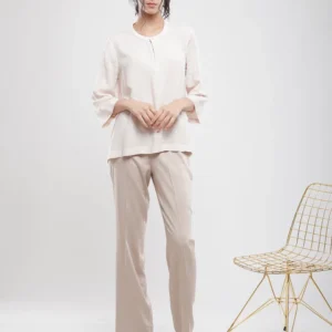 Pantalon large taille haute