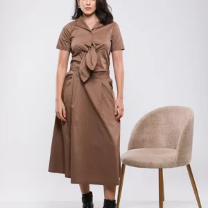 CHEMISE COURTE À NOEUD