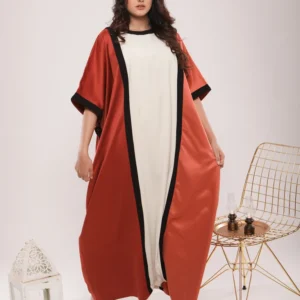ROBE JEBBA LONGUE SATINÉE TRICOULEURS