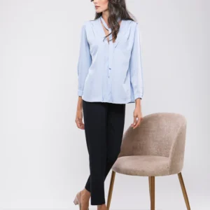 BLOUSE À PLIS ET LIENS