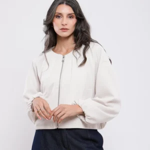 VESTE BOMBER À MANCHES BALLON