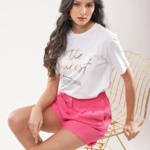 Short taille haute à pinces