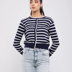 GILET EN MAILLE À RAYURES