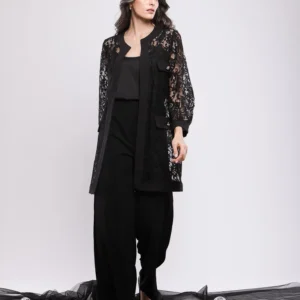 VESTE LONGUE EN DENTELLE GUIPURE
