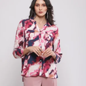CHEMISE A IMPRIME ABSTRAIT