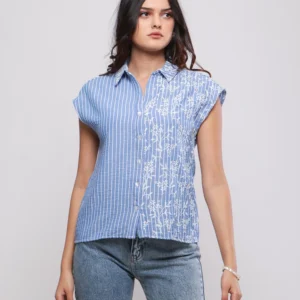 CHEMISE PATCHWORK À MOTIFS VARIÉS