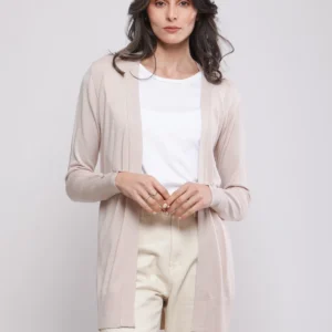 GILET OUVERT EN MAILLE FINE
