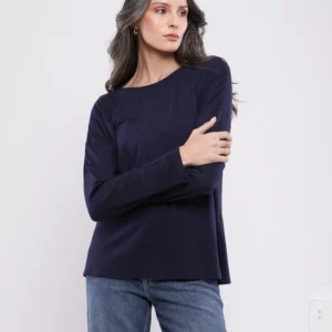 T-SHIRT A COL ROND ET MANCHES LONGUES