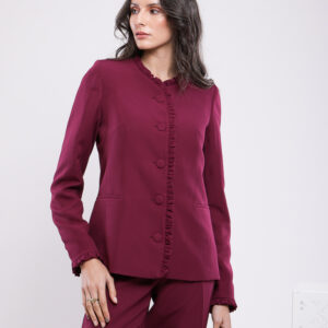 VESTE DÉCONTRACTÉE BOUTONNÉE SUR LE DEVANT