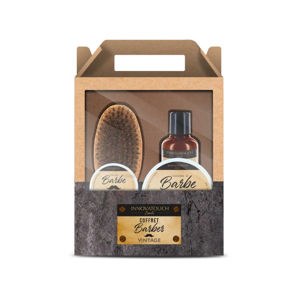 INNOVATOUCH COFFRET VINTAGE BARBE 4 ARTICLES 1 INNOVATOUCH COFFRET VINTAGE BARBE 4 ARTICLES