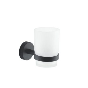 Porte Verre Rond Noir Mat