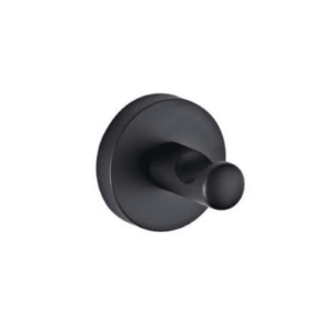Porte Peignoire Rond Noir Mat