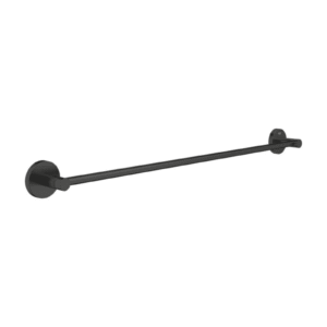 Porte Serviette 60cm Rond Noir Mat