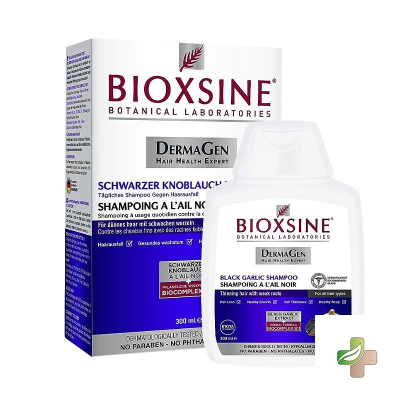 BIOXSINE Shampooing Anti-Chute à l’Ail Noir 300 ML 1 BIOXSINE Shampooing Anti-Chute à l’Ail Noir 300 ML