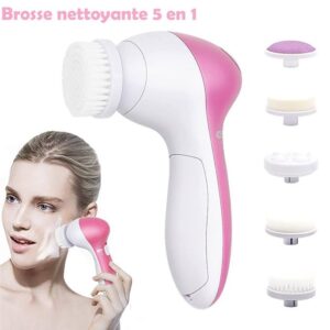 Brosse électrique 5 en 1 de nettoyage et massage du visage et de corps