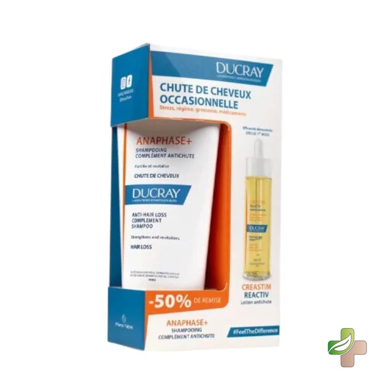 Ducray Coffret Chute De Cheveux Occasionnelle Creastim Reactiv + Shampoing Anaphase+ 200Ml -50% 1 Ducray Coffret Chute De Cheveux Occasionnelle Creastim Reactiv + Shampoing Anaphase+ 200Ml -50%