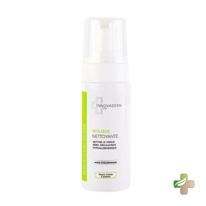 Innovaderm Mousse Nettoyante Peau Mixte à Grasse 150ML 1 Innovaderm Mousse Nettoyante Peau Mixte à Grasse 150ML