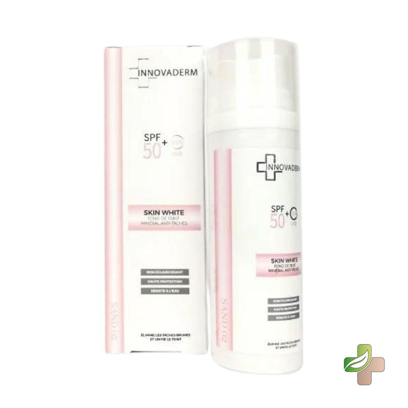 Innovaderm Skin White Fond De Teint Mineral Anti taches – Sand 02 1 Innovaderm Skin White Fond De Teint Mineral Anti taches – Sand 02