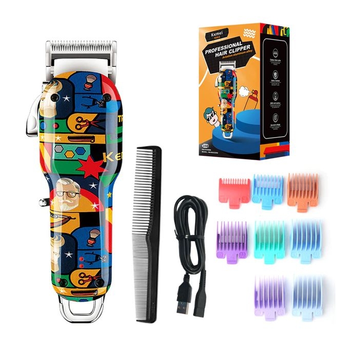 Tondeuse à Cheveux Professionnelle Rechargeable Sans Fil Kemei Max 1 Tondeuse à Cheveux Professionnelle Rechargeable Sans Fil Kemei Max