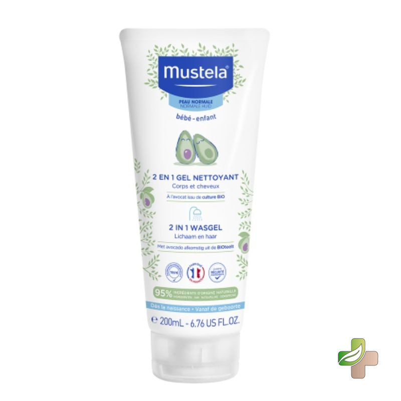 Mustela Gel Nettoyant 2 en 1 Cheveux et Corps 200Ml 1 Mustela Gel Nettoyant 2 en 1 Cheveux et Corps 200Ml