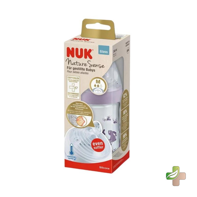 NUK Biberon En Verre Nature Sense Avec Temperature 240 Ml 1 NUK Biberon En Verre Nature Sense Avec Temperature 240 Ml
