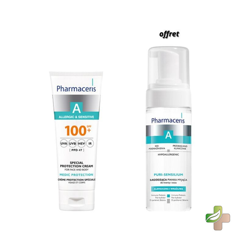 Pharmaceris Coffret 100+ Medic Protec+Mousse Gratuite 1 Pharmaceris Coffret 100+ Medic Protec+Mousse Gratuite