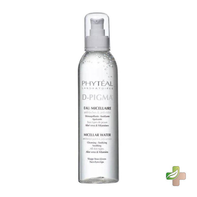 Phyteal D-Pigma Eau Micellaire à L’aloe Vera 250Ml 1 Phyteal D-Pigma Eau Micellaire à L’aloe Vera 250Ml