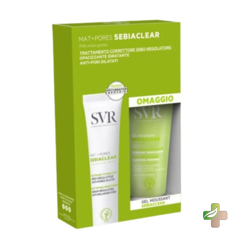 Svr Sebiaclear Mat+Pores Soin Matifiant, 40Ml+Gel Moussant 55Ml,(Offret) 1 Svr Sebiaclear Mat+Pores Soin Matifiant, 40Ml+Gel Moussant 55Ml,(Offret)