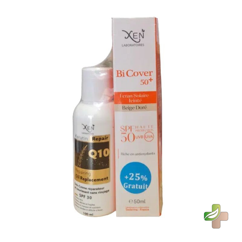 Xen BiCover Ecran Beige Dore Spf 50 + Lotion Cheveux SPF 30 Offerte 1 Xen BiCover Ecran Beige Dore Spf 50 + Lotion Cheveux SPF 30 Offerte