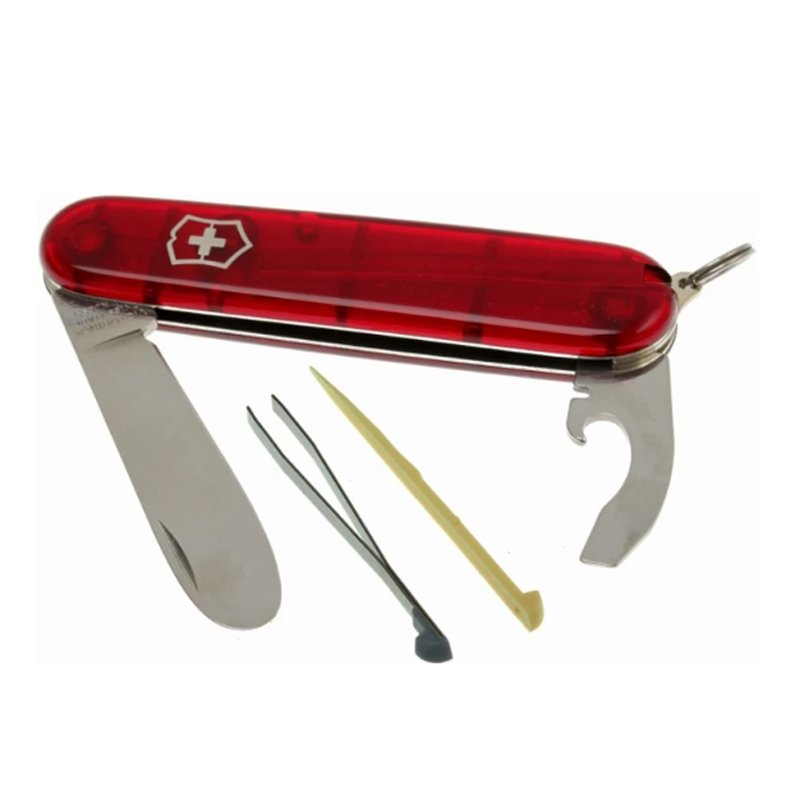 Couteau Suisse VICTORINOX Sak My First - Rouge Transparent 2 t