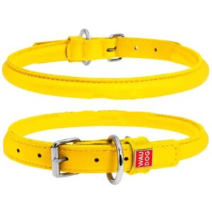 Collier WAUDOG Rond Glamour 8mm 33-41Cm - Jaune